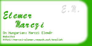 elemer marczi business card