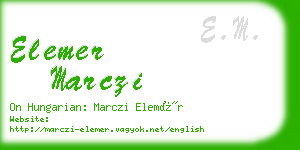 elemer marczi business card